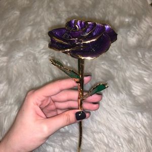 Purple Passion 24k gold dipped rose